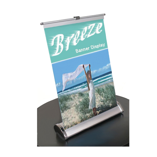 Retractable Table Top Banner Stand Breeze 11x18 Trade Show Display