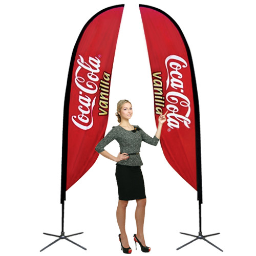 Double-Sided Feather Flags 10 ft Flag Custom Printed