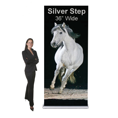 Retractable Banner Stand Silverstep 36w Advertising Banner Display
