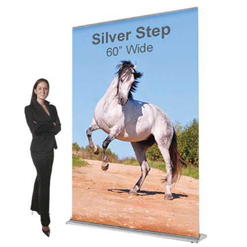 Retractable Banner Stand 5ft wide Silverstep Trade Show Display