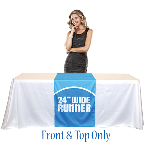 Printed Table Runner 24in wide x 5ft Long Event Table Cover Runner