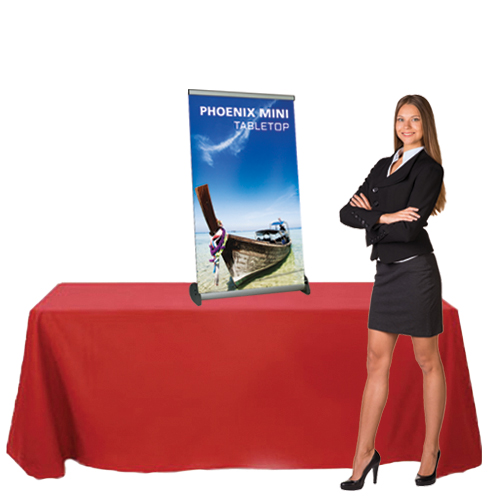 Retractable Table Top Banner Stand Phoenix Mini Promotional Display