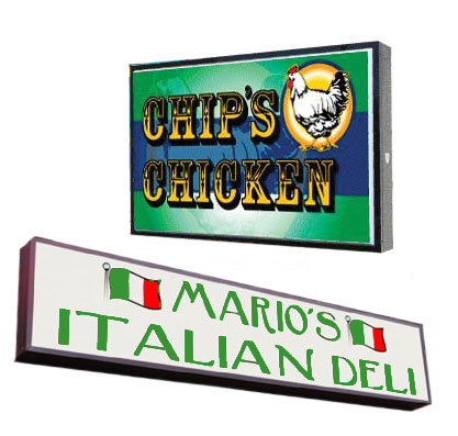 24" x 36" x 7.75" Outdoor Wall Mount Light Box Signs