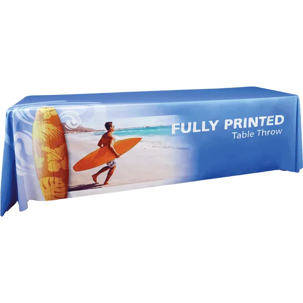 Event Table Throw 4ft Full Cover Custom Printed Full Color Dye Sub