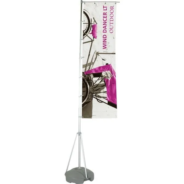 13.5 ft Wind Dancer LT Telescoping Flag Pole With Printed Flag Banner