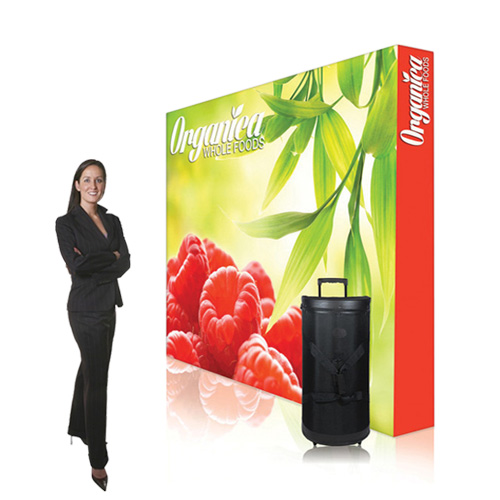 10 x 8 ft. Large Ready Pop Fabric Display Straight Single-Sided With Endcaps (Graphic Package)