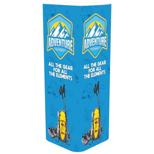 EZ Tube 10ft Tall Tower Display with Custom printed Graphics