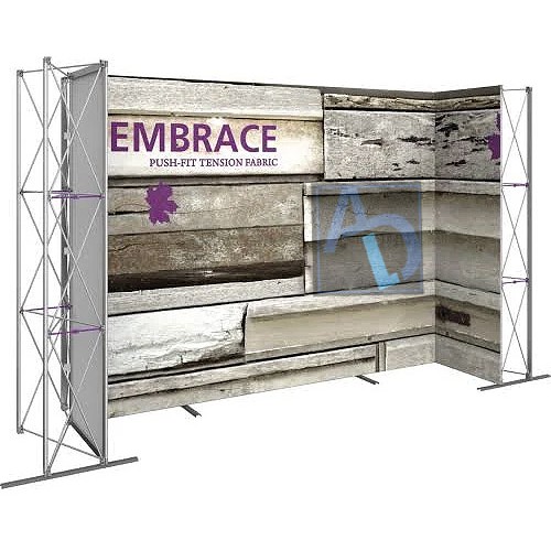 17 ft. x 15 ft. Embrace Quad SEG Popup Display With Printed Graphics 