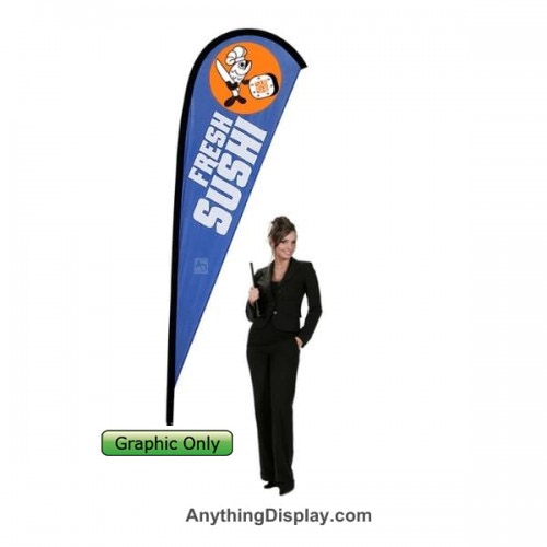 12 ft Sunbird Teardrop Flag With Spike Base and Graphic Package 