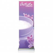 Double Sided 24w Retractable Double Step Banner Stand