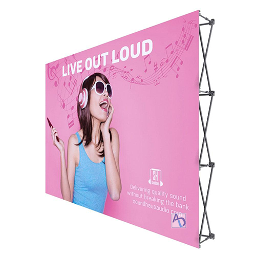 Stretch Fabric Pop Up Display 10ft  X 10ft Straight Booth RPL Graphic 