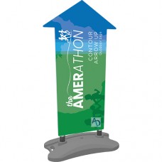 Contour Arrow Up Sign with Water Base