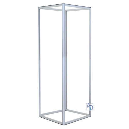 3ft x 8ft 32D Big Sky Square Tower Silver Non-Backlit Frame (4 Panels Graphic Only)
