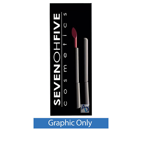 4ft x 8ft 32D Big Sky Square Tower Silver Non-Backlit Frame (Graphic Package)