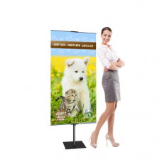 Indoor Promotional Display 2' x 5' Double Sided Advertisement Stand