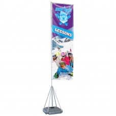 17 ft One Choice Telescopic Flag Mondo With Custom Printed Graphic