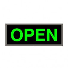 Outdoor Backlit Open Sign- Green