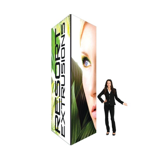 Pop Up Display Tower  with  Fabric Graphic HopUp 2ft wide x 7ft high