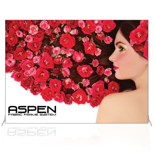 Aspen Fabric Frame System -- 6 ft X 7 ft, Single-Sided, Graphic Package (Frame & Graphic)