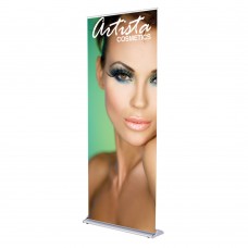 36 inch Wide Silverstep Retractable Banner Stand Graphic Package