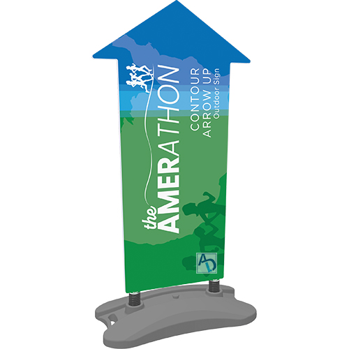 Contour Outdoor Sign Arrow Up with Water Base – Double Sided