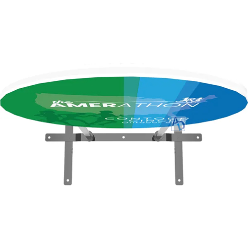 Contour Sign Circle with Plate Base | Portable Promotional Display Sign