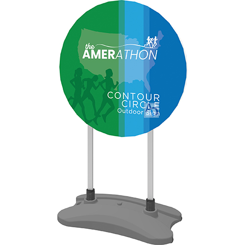 Contour Sign Circle with Water Base | Outdoor Promotional Display
