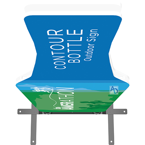 Contour Bottle Outdoor Sign with Plate Base | Anything Display
