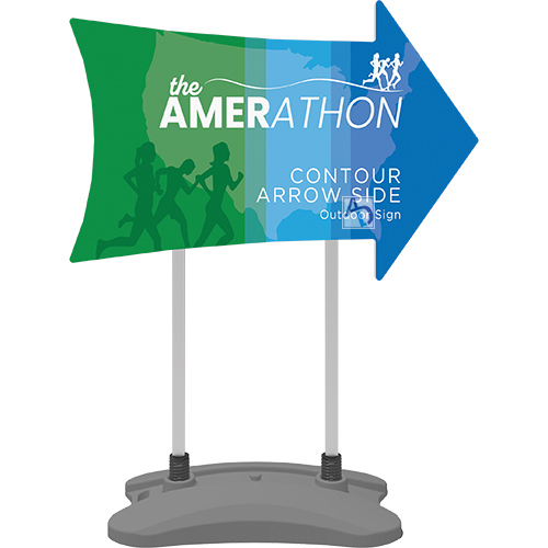 Contour Arrow Side Sign - Water Base | Anything Display