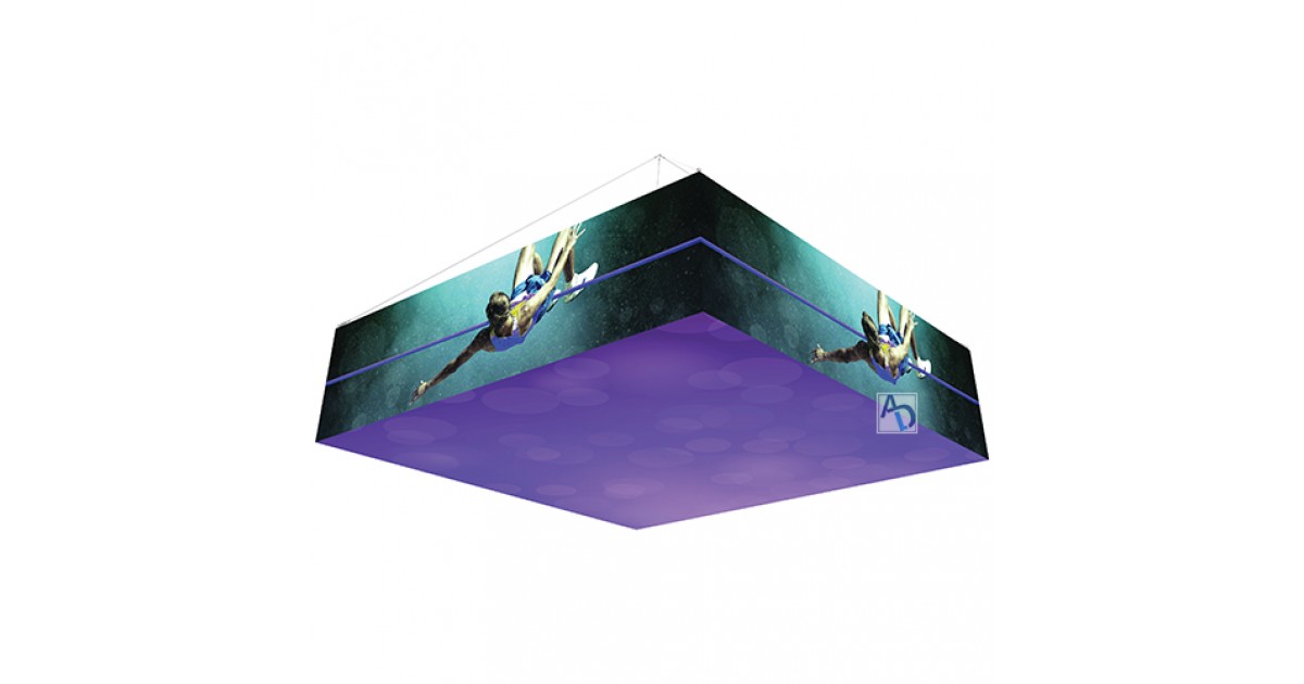 12ft x 3ft Formulate Backlit Square Hanging Structure | Anything Display