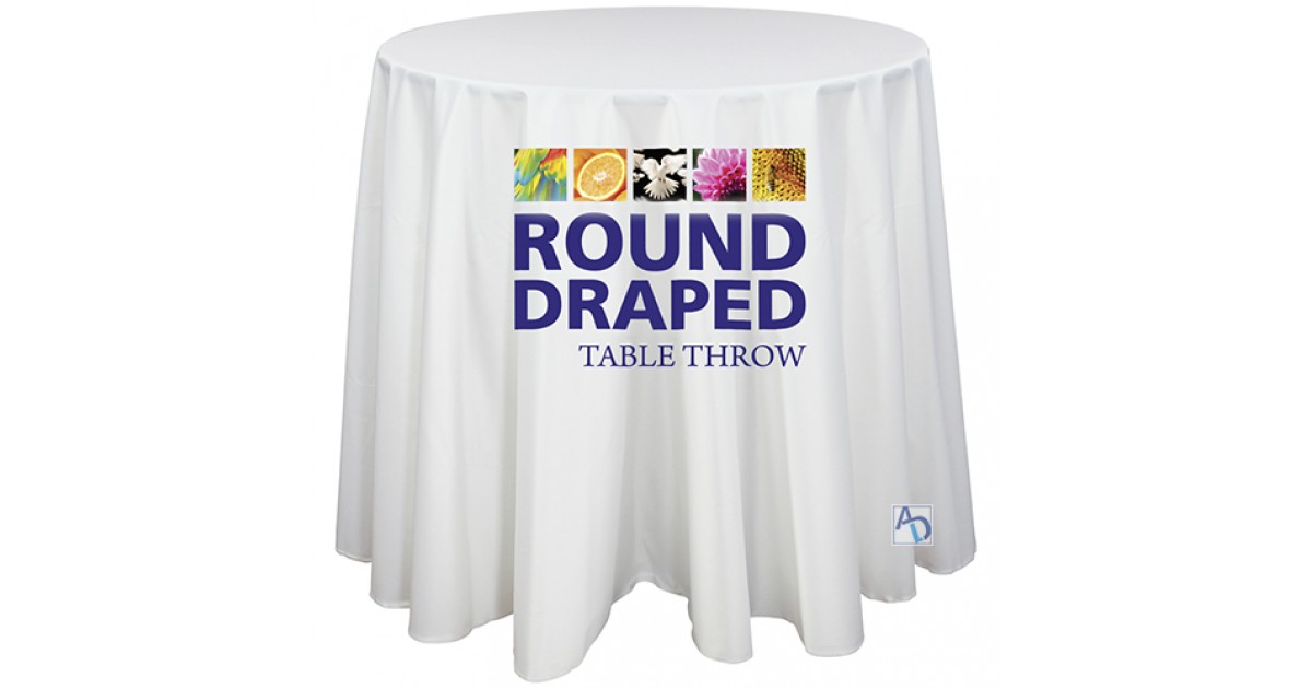 30in x 30in Round Premium Dye Sub Table Throw | Anything Display