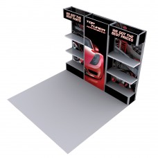 Modular Product Display with Shelves 10ft Alpine Booth D