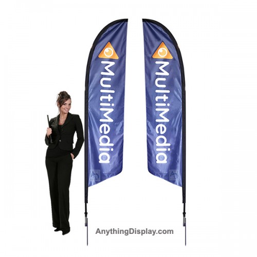 10.5 ft. Falcon® Flag With Spike Base Single-Sided (Graphic Package)
