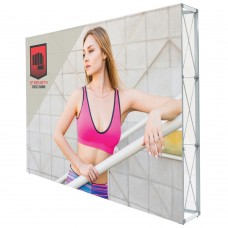 Lumiere Popup Display Wall 10ft Booth, Double Sided Graphics