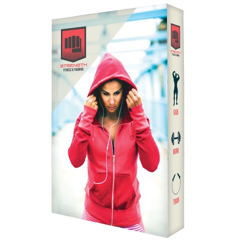 5ft x 7.5ft Backlit Popup Display Lumiere Single-Sided Backdrop