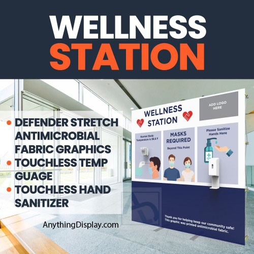 Wellness Station - 8ft x 8ft Display - Temperature Check & Sanitizer