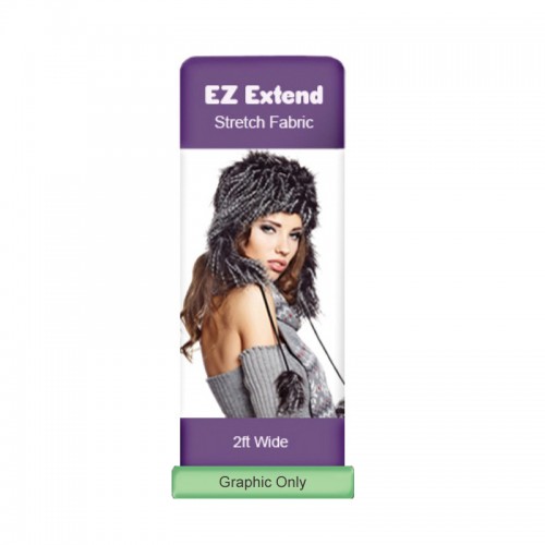 EZ Extends Banner Stand 2'w x  5' or 6' tall with Stretch Fabric