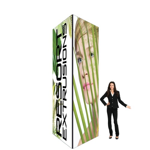 Pop Up Display Tower  with  Fabric Graphic HopUp 2ft wide x 7ft high