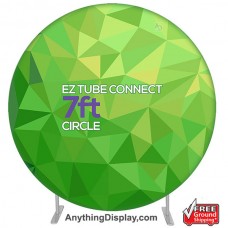 7ft Circle Banner Stand EZ Tube Connect - Single or Double-Sided Graphic