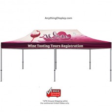 One Choice Pop Up Canopy Tent 20ft x10ft Aluminum - Dye Sub Graphic Package