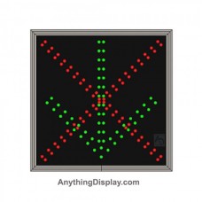 LED Lane Open Sign 12 x 12, Displays Open or Closed 