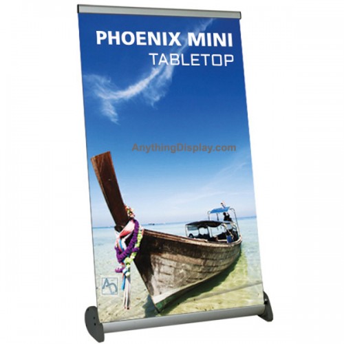Economy Retractable Table Top Banner Stand Phoenix Mini 17x34