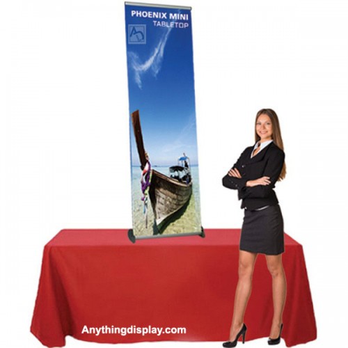 17 x 65 inch Phoenix Mini Table Top Banner Stand