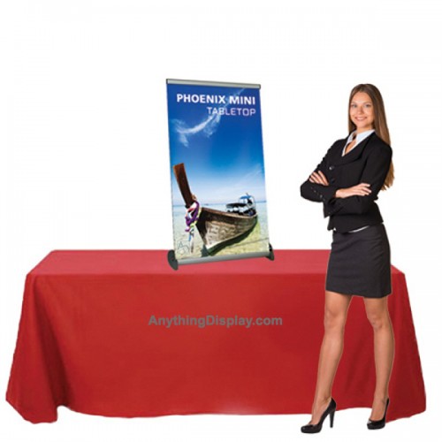 Economy Retractable Table Top Banner Stand Phoenix Mini 17x65