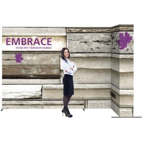 14 ft. x 7.5 ft. Embrace U Shaped Popup With Silicone Edge Graphics