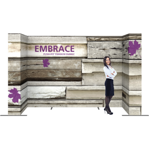 Embrace Backdrop 21'w x 15'h Quad SEG Popup with Side Walls