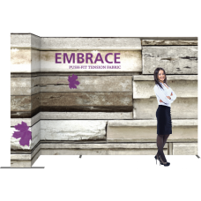 11 ft x 7.5 ft L shaped Embrace SEG Backwall Display 