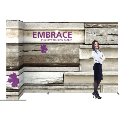 Embrace Quad SEG Popup 17'w x 15'h, Includes Printed Graphics 