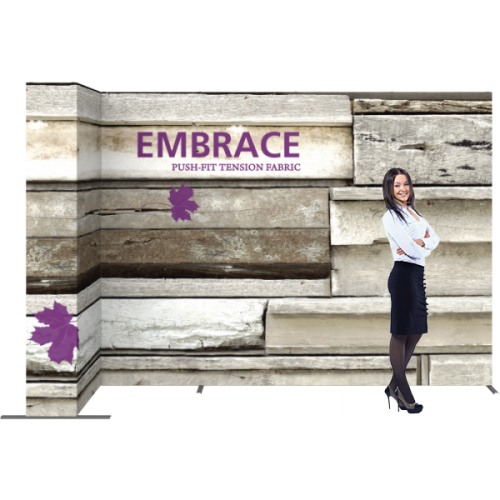 14 ft. x 7.5 ft. Embrace U Shaped Popup With Silicone Edge Graphics