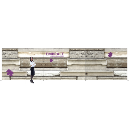 Embrace Backdrop 21'w x 15'h Quad SEG Popup with Side Walls